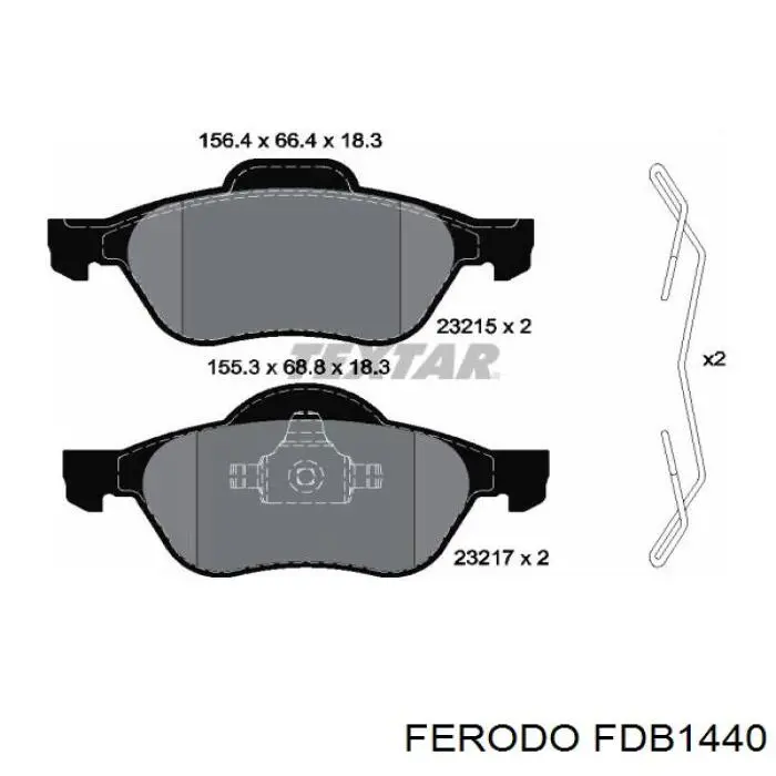 Гальмівні колодки Ferodo FDB1440 ціна, від 27.90 USD