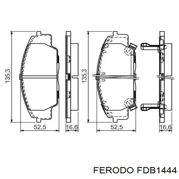FDB1444 Ferodo колодки гальмівні передні, дискові