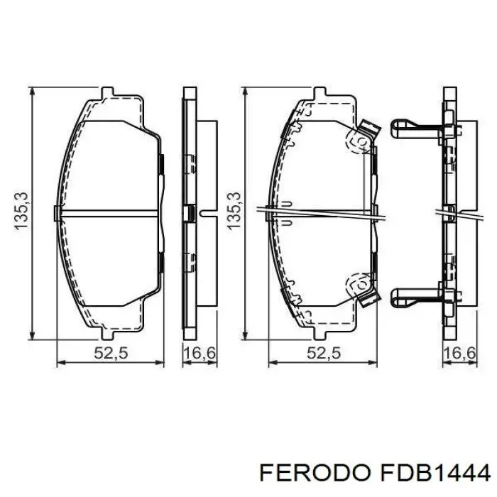 Гальмівні колодки Ferodo FDB1444 ціна, від 23.63 USD