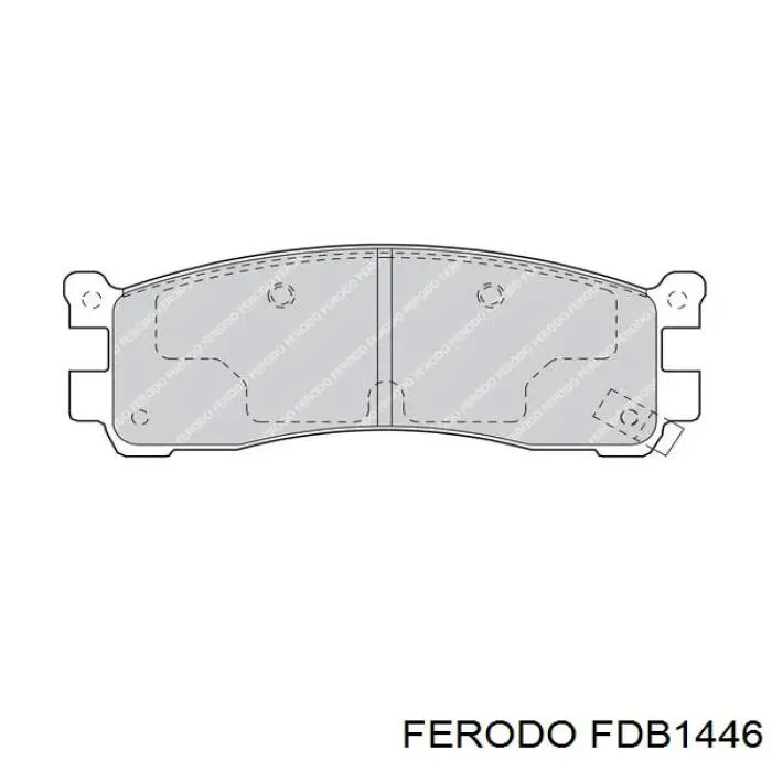 Задні гальмівні колодки FDB1446 Ferodo