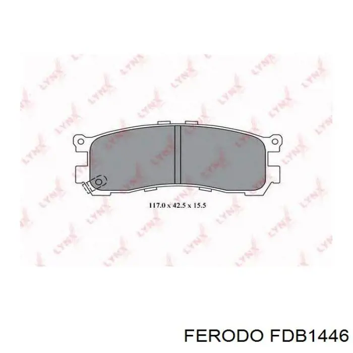 FDB1446 Ferodo Колодки гальмівні задні, дискові