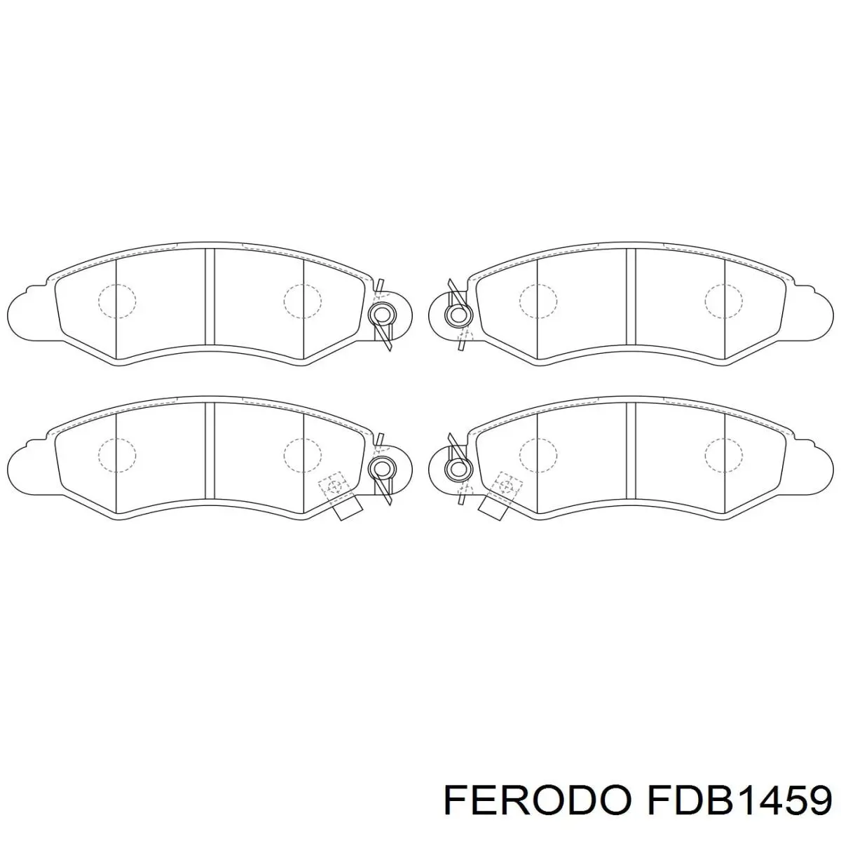 Передні тормозні колодки FDB1459 Ferodo
