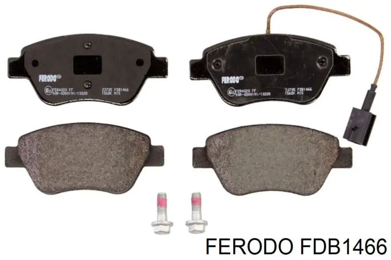 FDB1466 Ferodo колодки гальмівні передні, дискові
