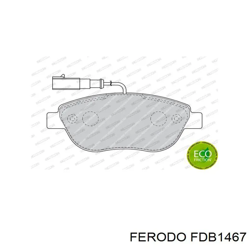 Купити FDB1467 Ferodo Колодки гальмівні передні, дискові
