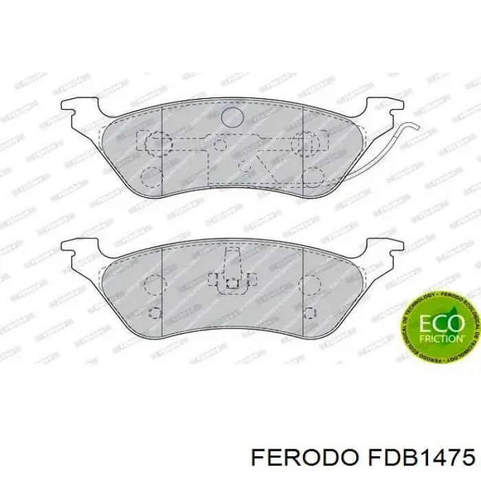FDB1475 Ferodo колодки гальмові задні, дискові