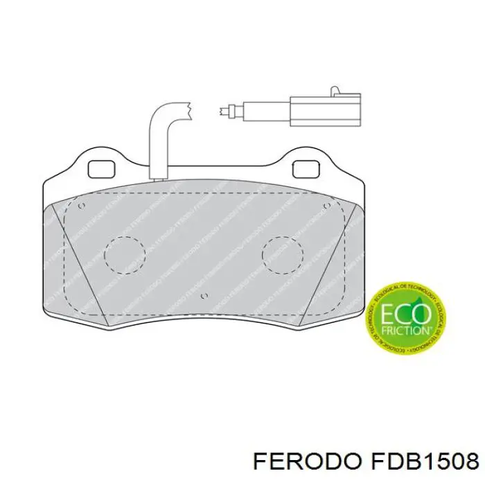 Колодки гальмівні передні, дискові FDB1508 Ferodo