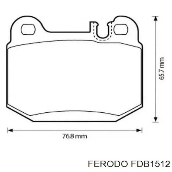 FDB1512 Ferodo Колодки гальмівні задні, дискові