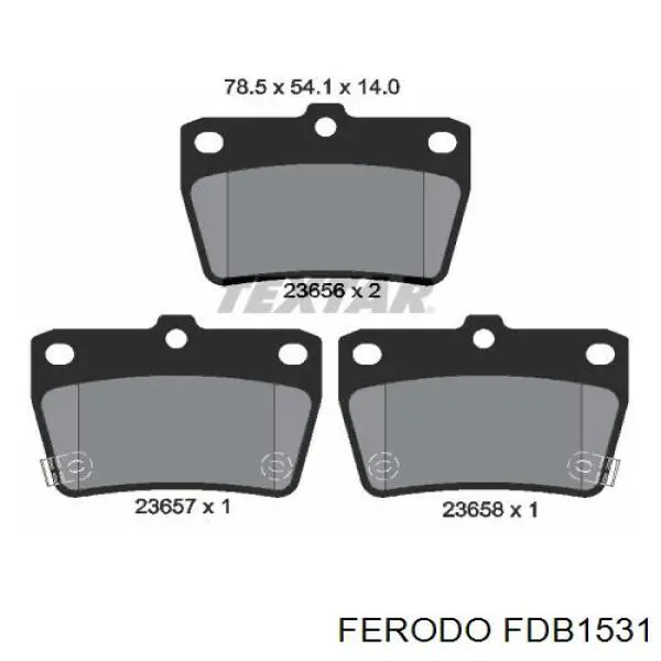 FDB1531 Ferodo колодки гальмові задні, дискові