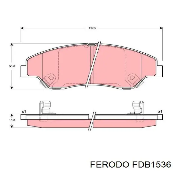 FDB1536 Ferodo колодки гальмівні передні, дискові