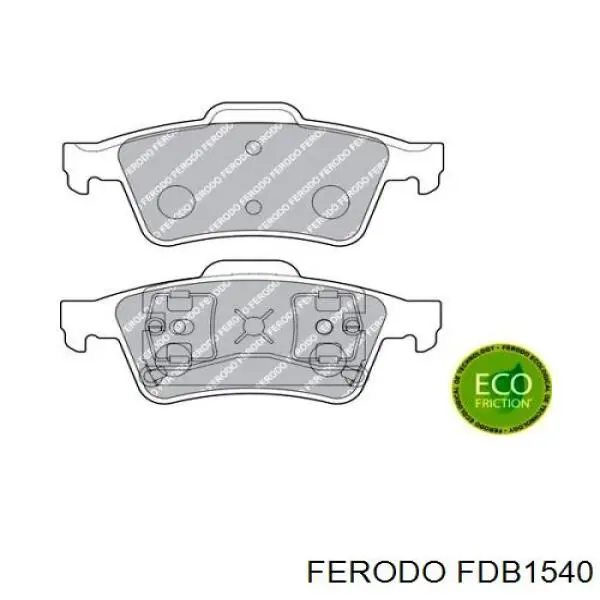 Задні гальмівні колодки Ferodo FDB1540 ціна, від 17.07 USD