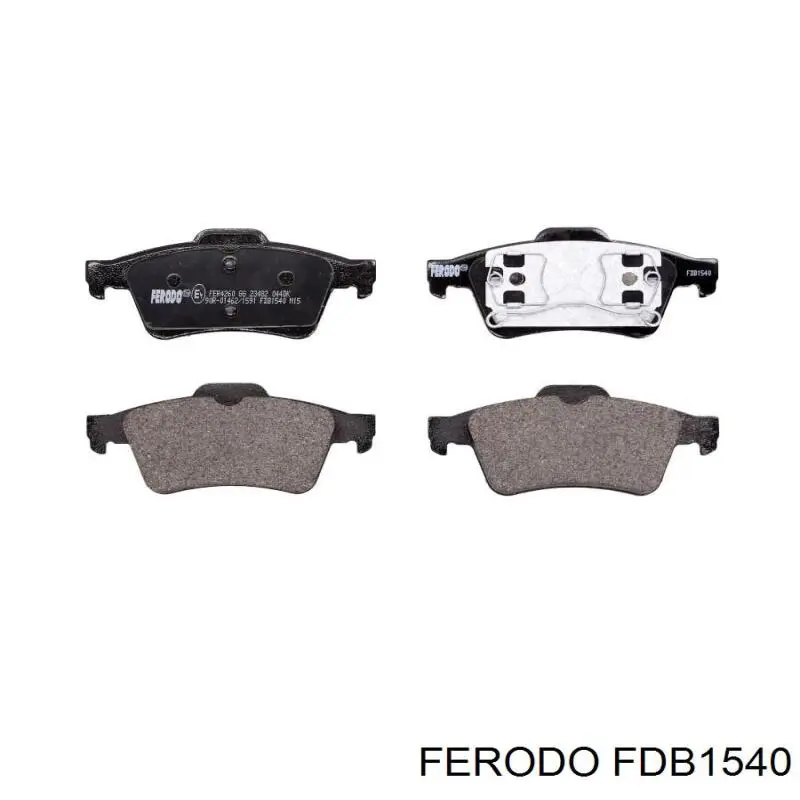 FDB1540 Ferodo колодки гальмові задні, дискові