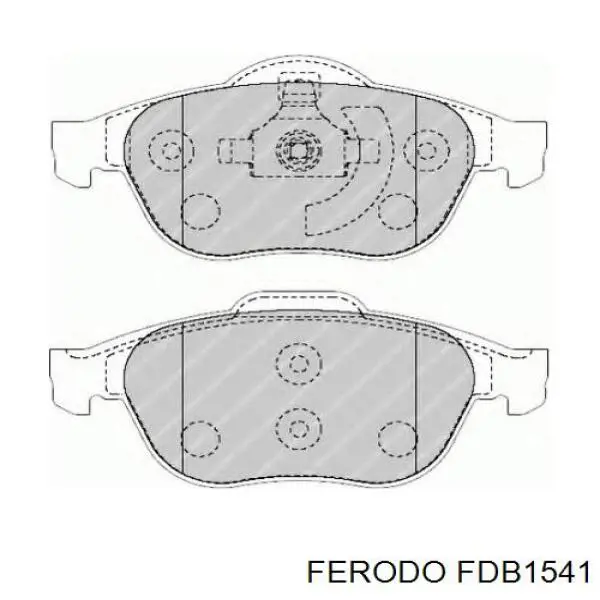 FDB1541 Ferodo колодки гальмівні передні, дискові