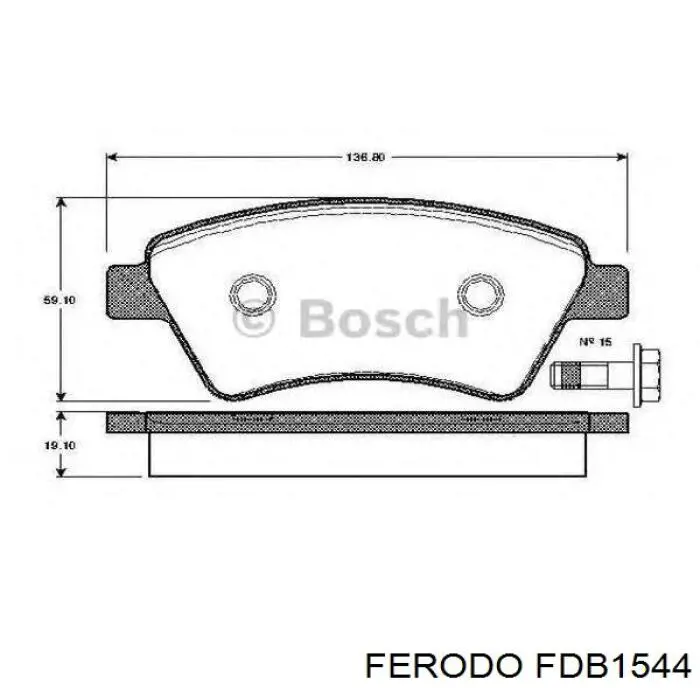 Гальмівні колодки Ferodo FDB1544 ціна, від 21.96 USD