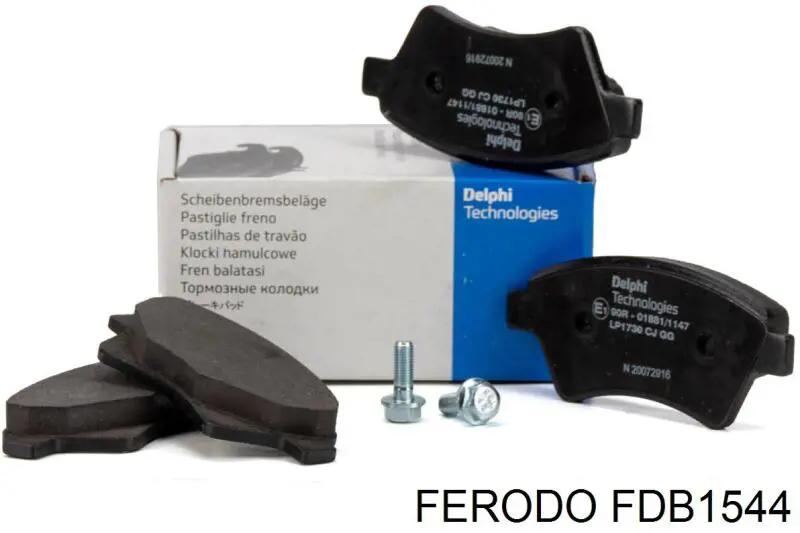 Купити FDB1544 Ferodo Колодки гальмівні передні, дискові