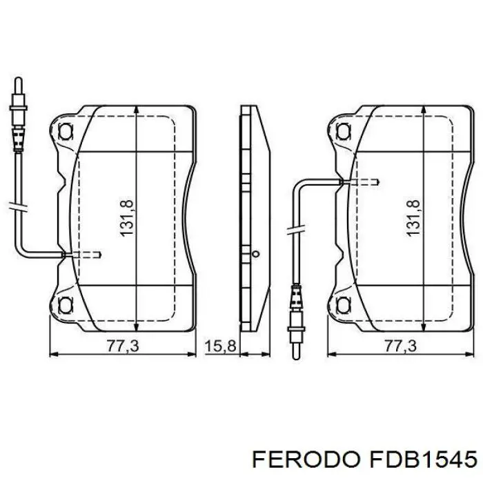 Передні тормозні колодки FDB1545 Ferodo
