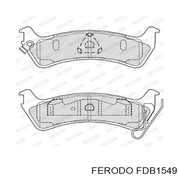 Колодки гальмові задні, дискові FDB1549 Ferodo