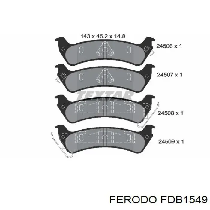 Купити FDB1549 Ferodo Задні колодки