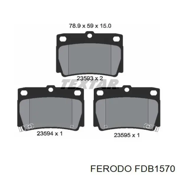 Купити FDB1570 Ferodo Задні колодки