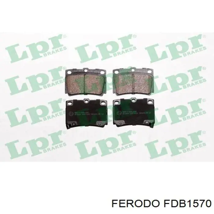 Задні гальмівні колодки FDB1570 Ferodo