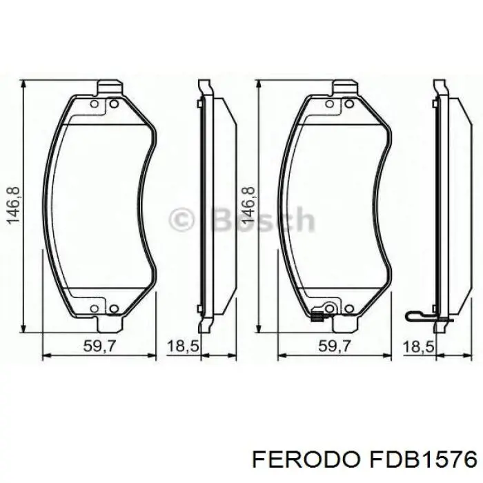 Гальмівні колодки Ferodo FDB1576 ціна, від 30.33 USD