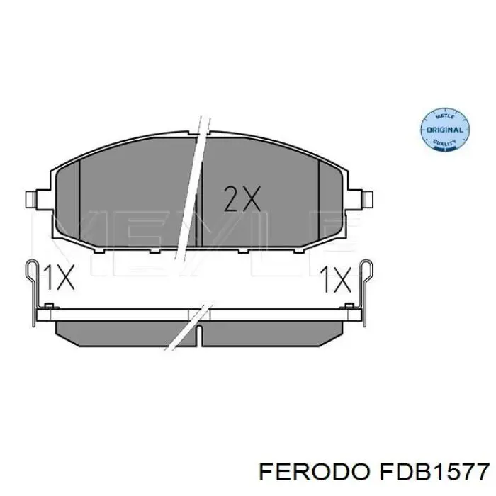 Колодки гальмівні передні, дискові FDB1577 Ferodo