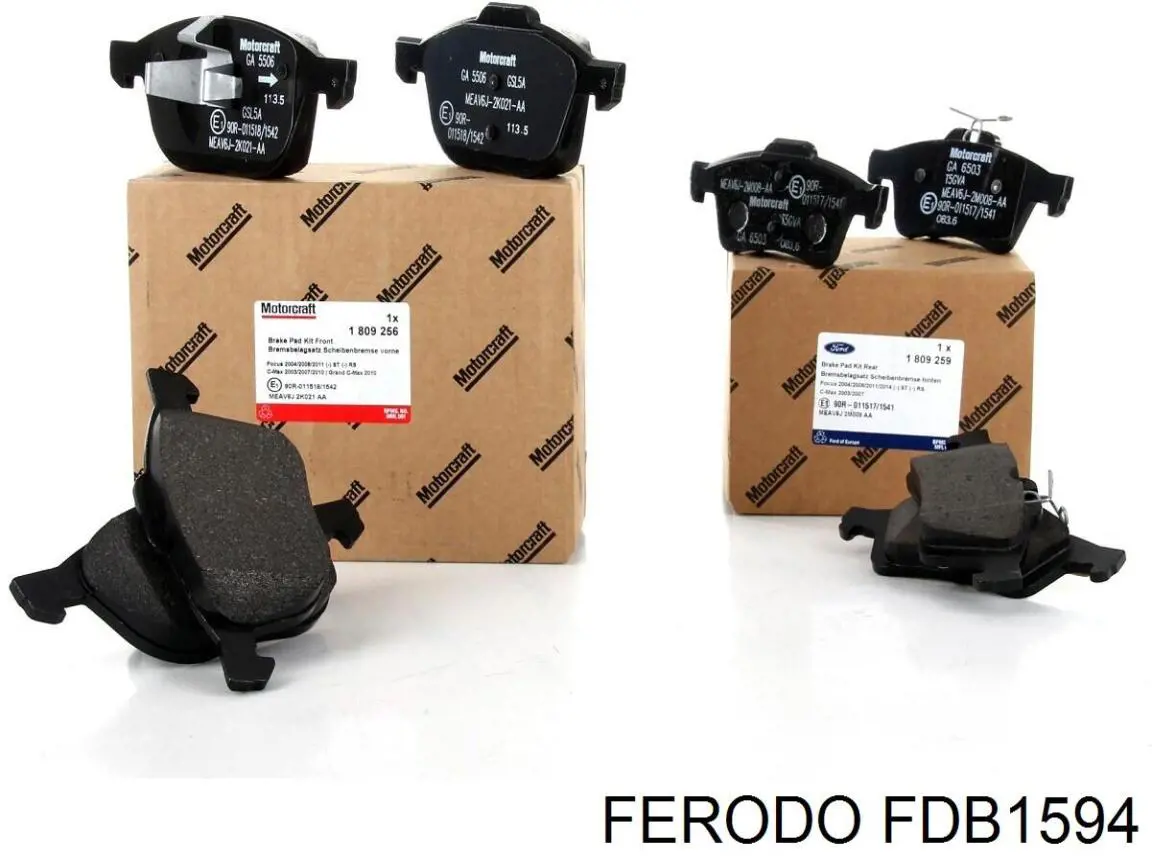 Передні тормозні колодки FDB1594 Ferodo