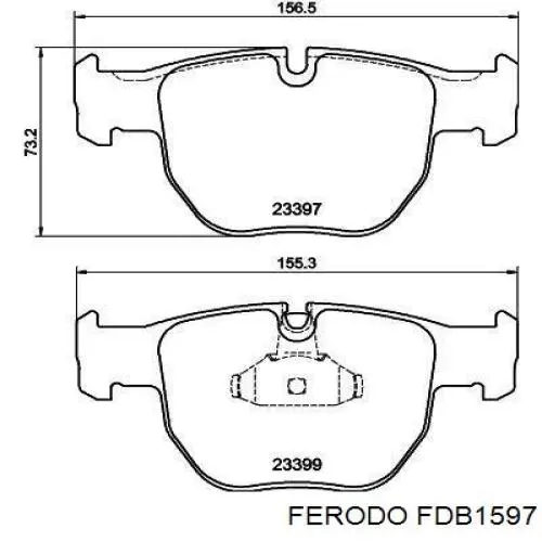 FDB1597 Ferodo колодки гальмівні передні, дискові