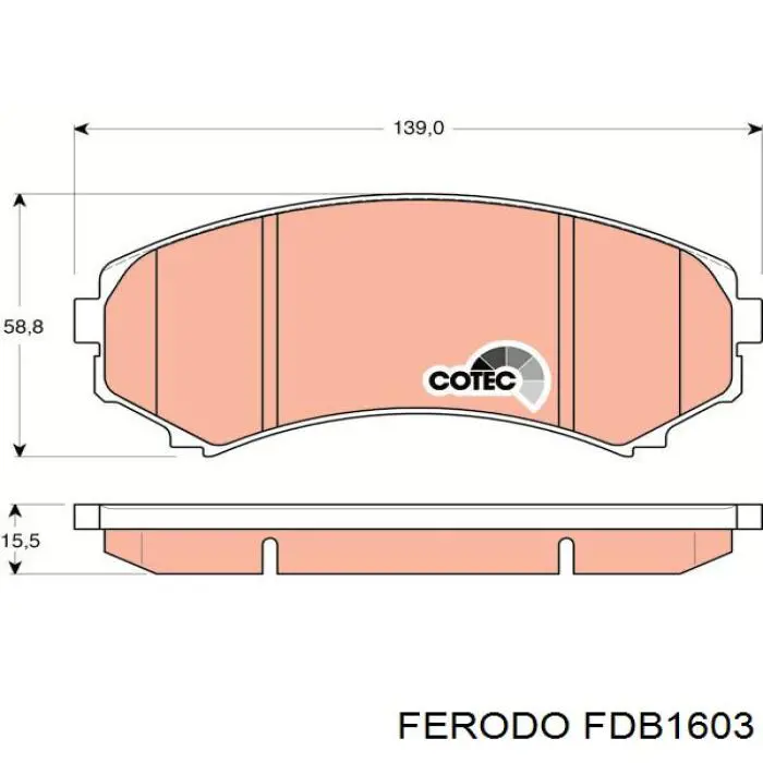 Гальмівні колодки Ferodo FDB1603 ціна, від 28.96 USD