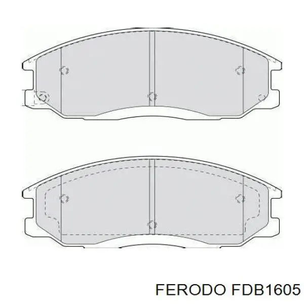FDB1605 Ferodo колодки гальмівні передні, дискові