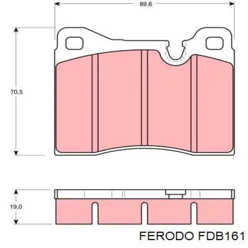 MDB1115 Mintex Передні гальмівні колодки