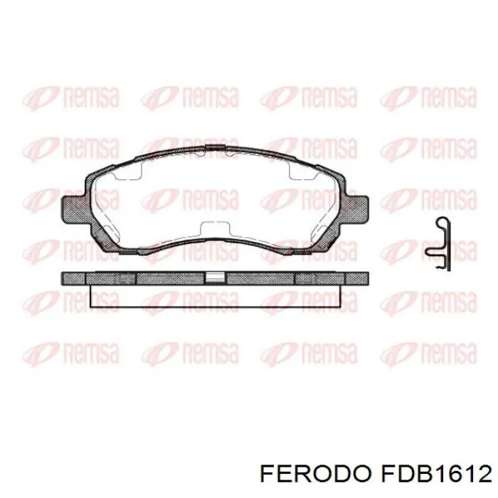 Колодки гальмівні передні, дискові FDB1612 Ferodo