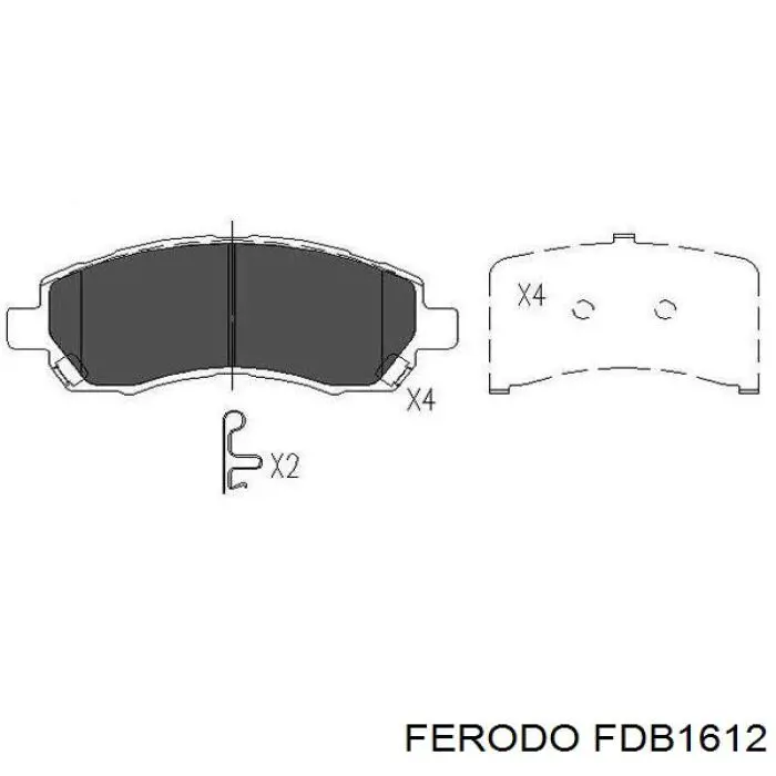 Купити FDB1612 Ferodo Колодки гальмівні передні, дискові