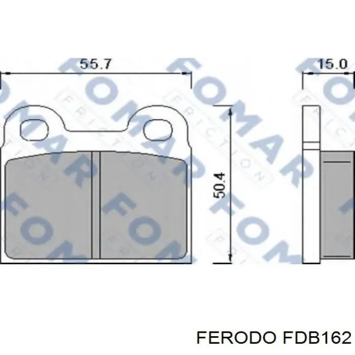 FDB162 Ferodo колодки гальмові задні, дискові