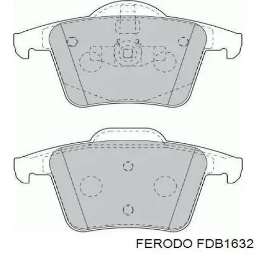 Колодки гальмові задні, дискові FDB1632 Ferodo