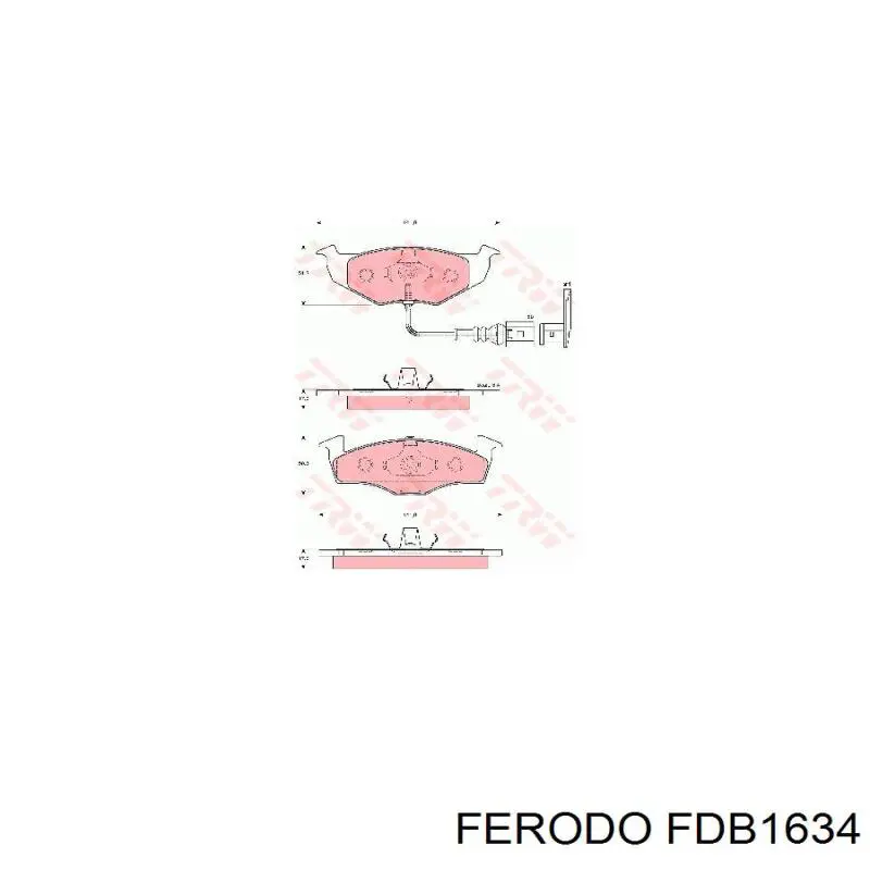 Купити FDB1634 Ferodo Колодки гальмівні передні, дискові