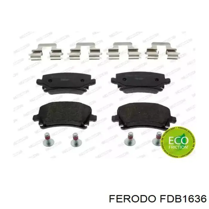 FDB1636 Ferodo колодки гальмові задні, дискові