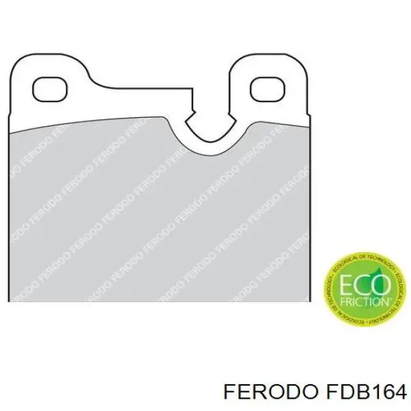 Колодки гальмові задні, дискові FDB164 Ferodo