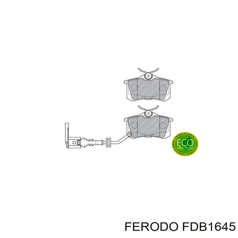 FDB1645 Ferodo колодки гальмові задні, дискові