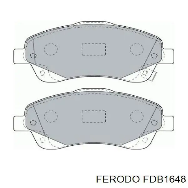 Передні тормозні колодки FDB1648 Ferodo