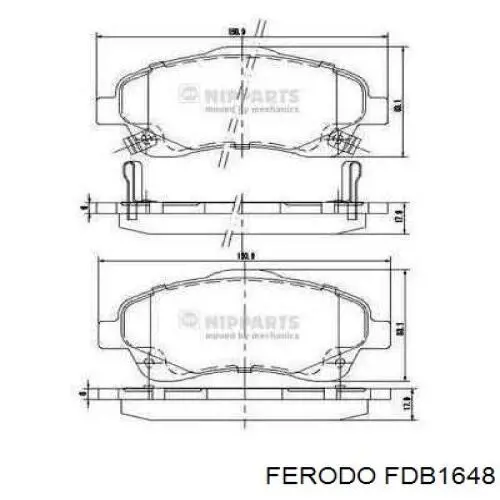 Тормозні колодки Ferodo FDB1648