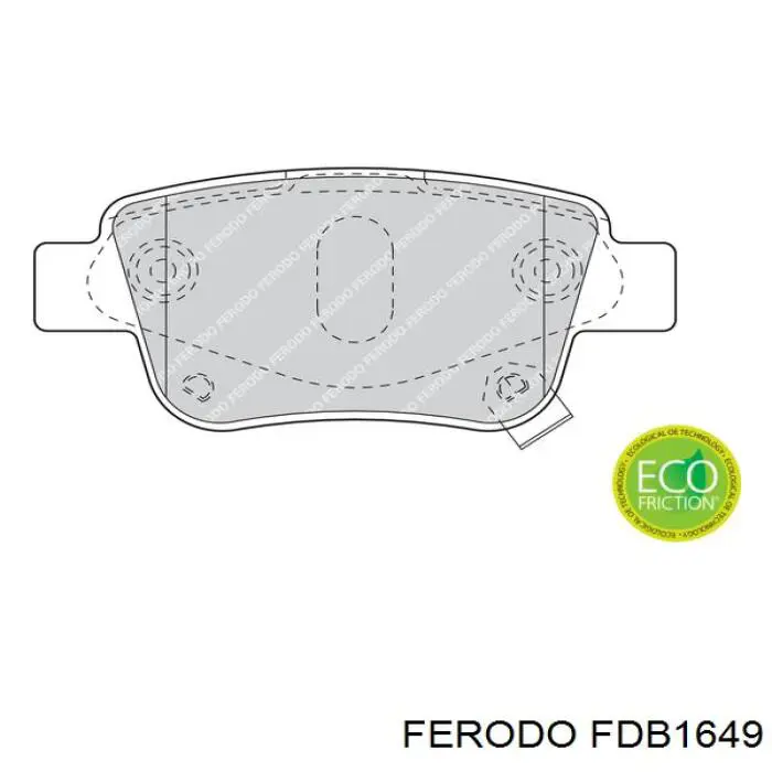 Задні гальмівні колодки Ferodo FDB1649 ціна, від 20.55 USD