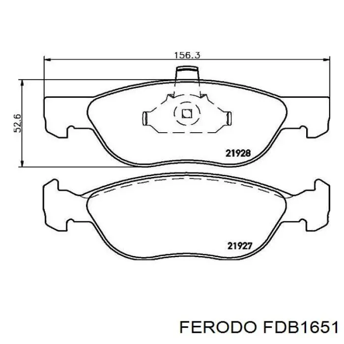 FDB1651 Ferodo колодки гальмівні передні, дискові