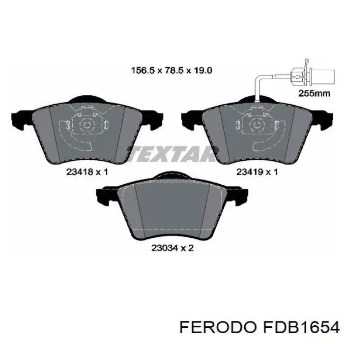 Гальмівні колодки Ferodo FDB1654 ціна, від 29.32 USD