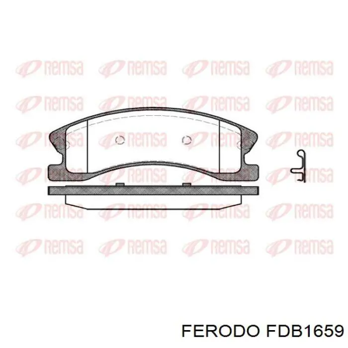 Передні тормозні колодки FDB1659 Ferodo