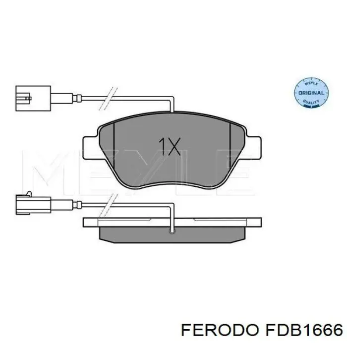 Купити FDB1666 Ferodo Колодки гальмівні передні, дискові