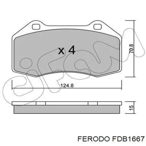 FDB1667 Ferodo колодки гальмівні передні, дискові