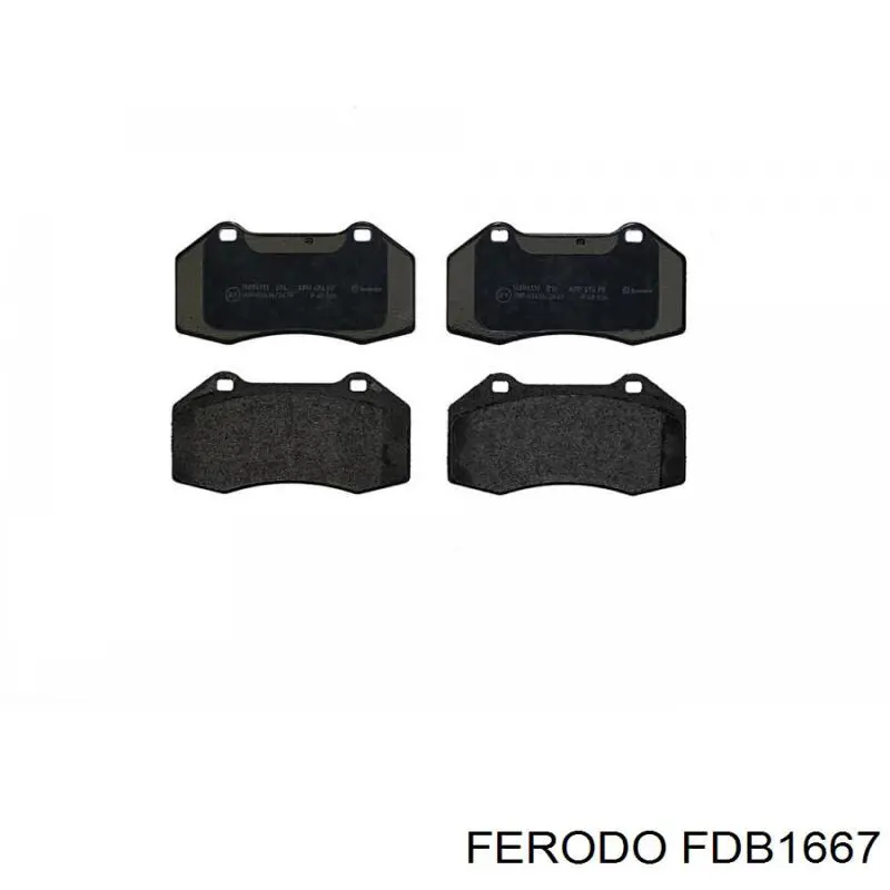 Купити FDB1667 Ferodo Колодки гальмівні передні, дискові