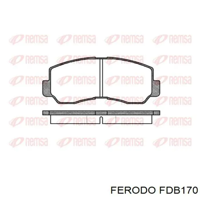 Колодки гальмівні передні, дискові FDB170 Ferodo