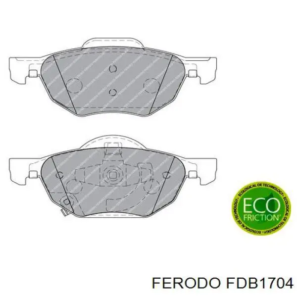Гальмівні колодки Ferodo FDB1704 ціна, від 42.78 USD