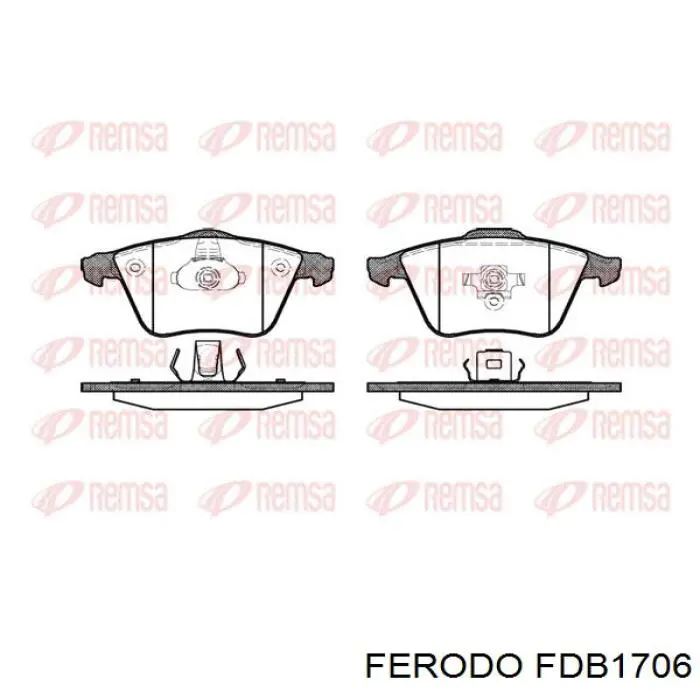 Передні тормозні колодки FDB1706 Ferodo